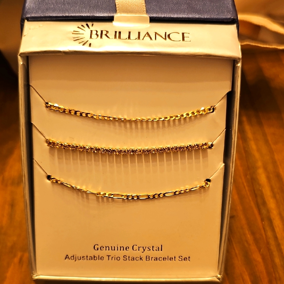 Gold Trio Stack Bracelet Set
